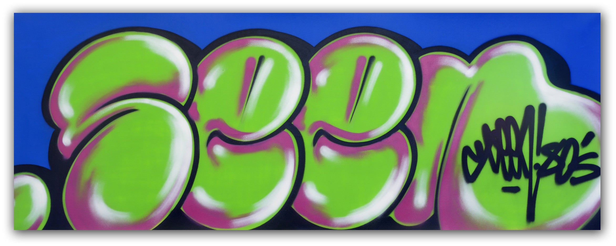 GRAFFITI ARTIST SEEN -  "Classic Bubble"  Aerosol on Canvas