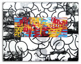 GRAFFITI ARTIST SEEN  -  "Bubbles & Tags"  Aerosol on  Linen