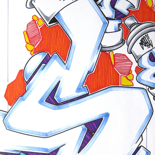 GRAFFITI ARTIST SEEN - Can #10- Drawing 11x17