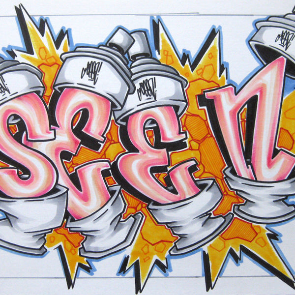 GRAFFITI ARTIST SEEN - Can #15- Drawing 11x17