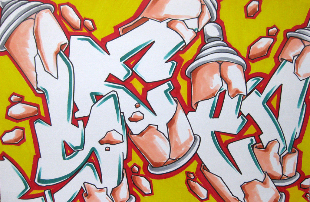 GRAFFITI ARTIST SEEN - Can #8- Drawing 11x17