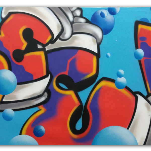 GRAFFITI ARTIST SEEN  -  "SEEN Cans"  Aerosol on  Canvas