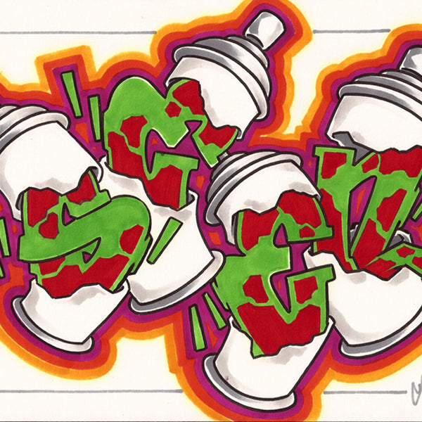 GRAFFITI ARTIST SEEN - Cans- Drawing
