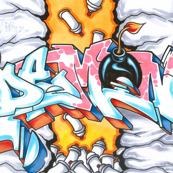 GRAFFITI ARTIST SEEN - "Demon"- Drawing