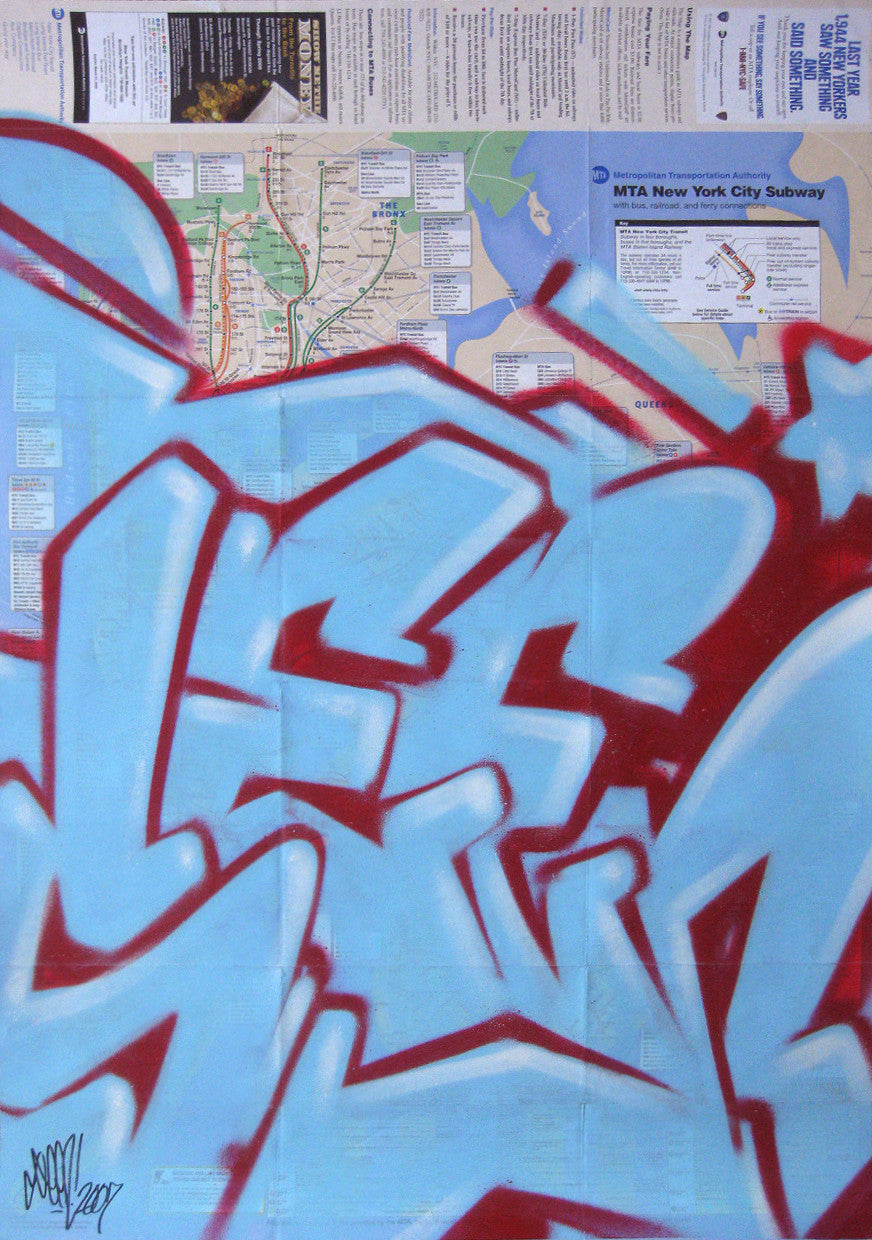 GRAFFITI ARTIST SEEN -  "SEEN" NYC Map