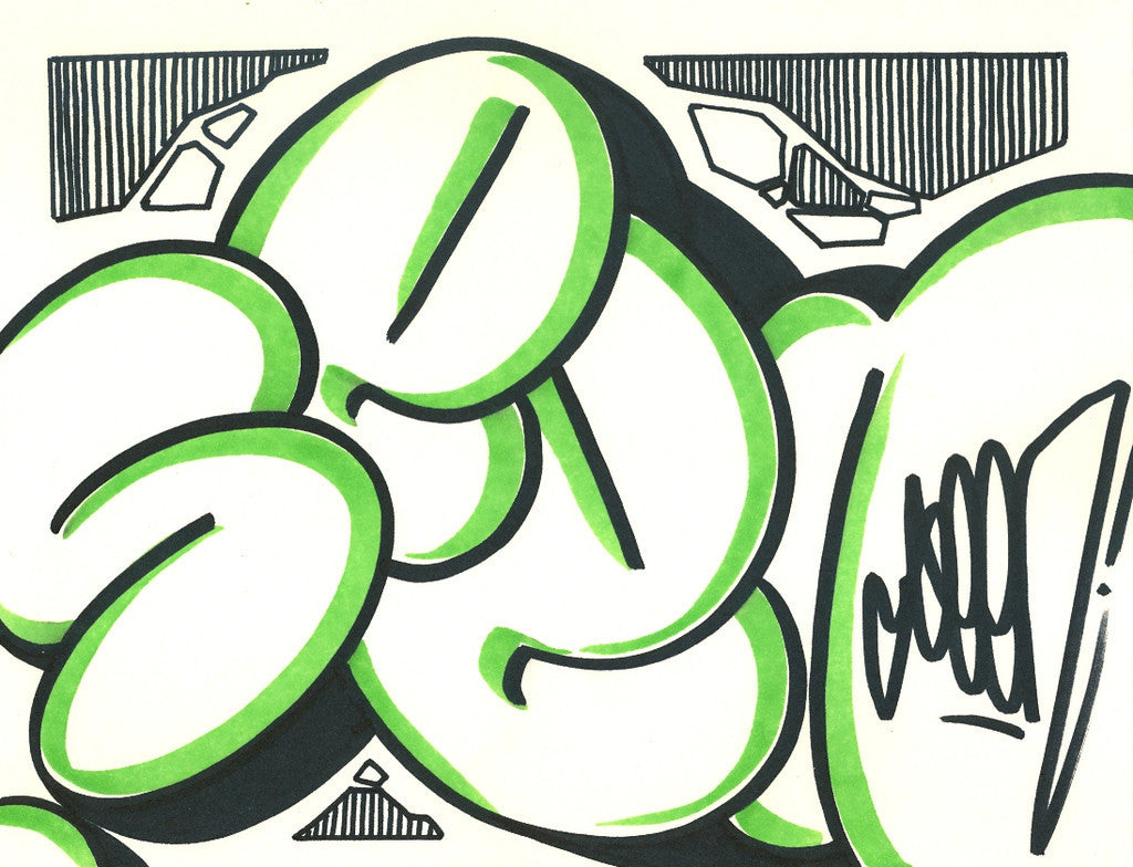 GRAFFITI ARTIST SEEN - Bubble 9- Drawing