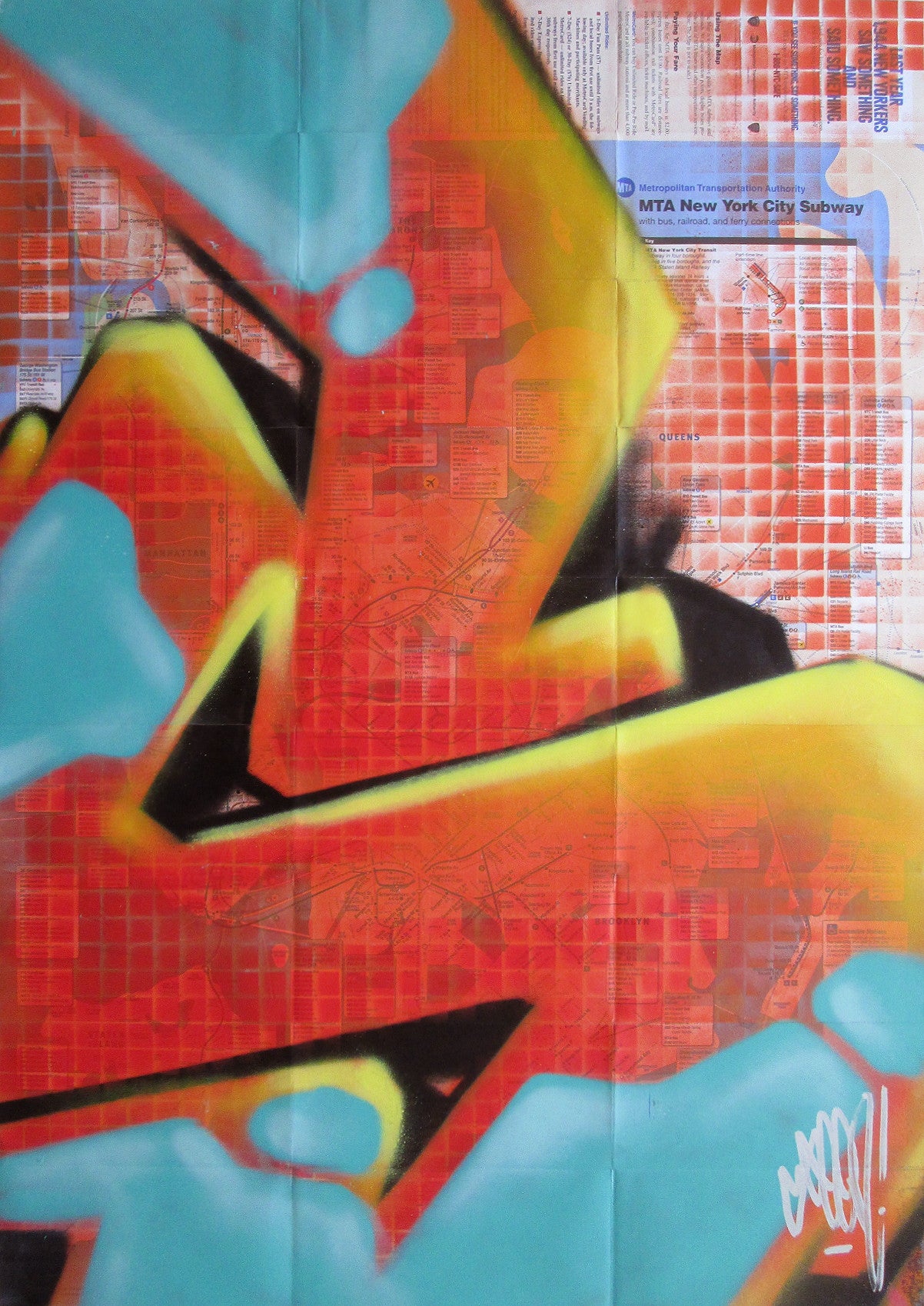 GRAFFITI ARTIST SEEN -  "Honeycomb 4" NYC Map