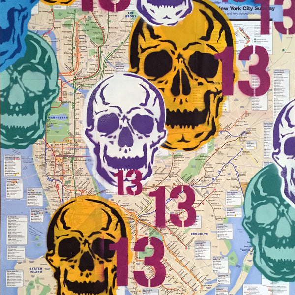 GRAFFITI ARTIST SEEN -  "Skull 14" NYC Map
