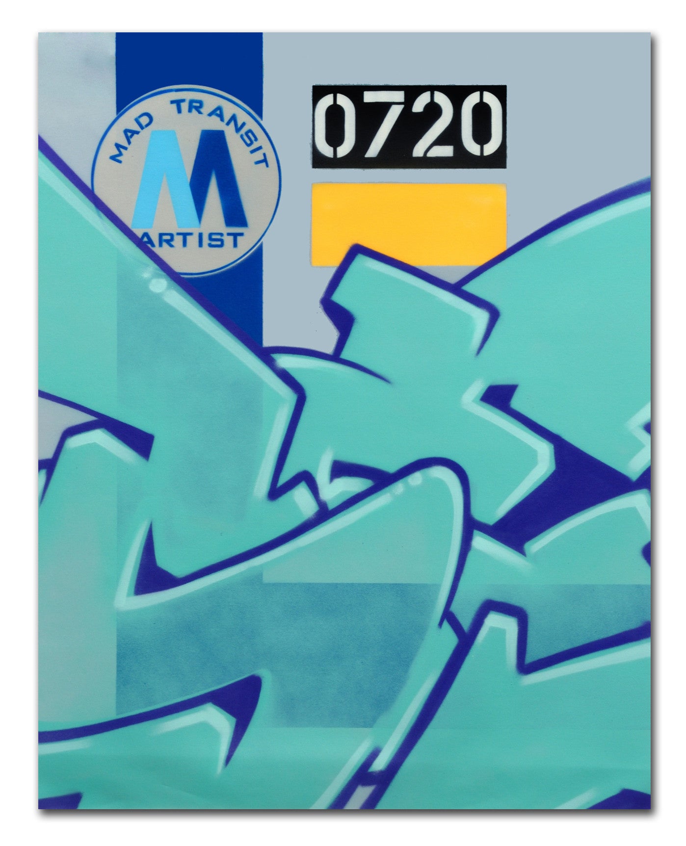 GRAFFITI ARTIST SEEN  -  "MTA"  Aerosol on  Canvas