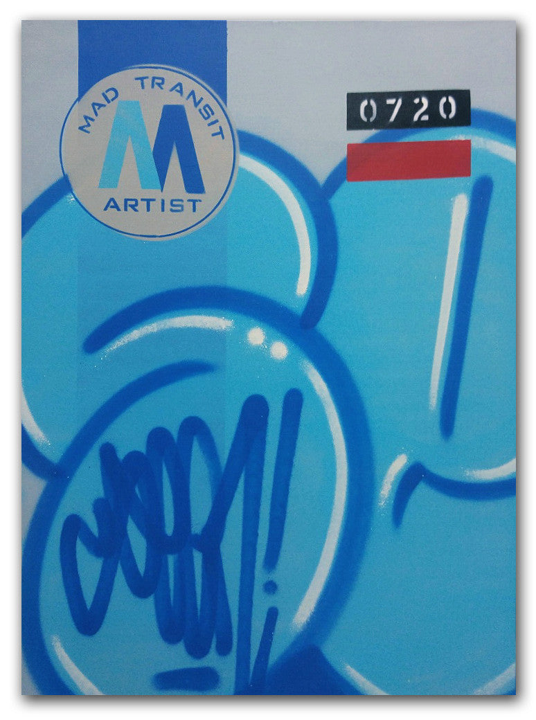 GRAFFITI ARTIST SEEN -  "MTA - Stretched" 23.5x31.5"  Aerosol on  Linen