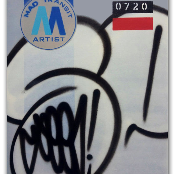 GRAFFITI ARTIST SEEN -  "MTA - Stretched" 24x32"  Aerosol on  Linen