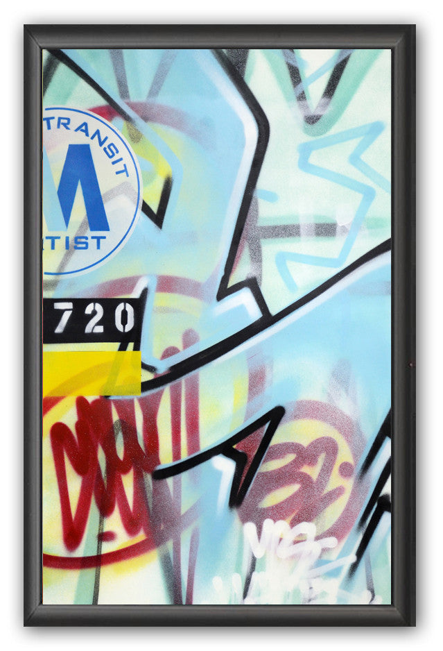 GRAFFITI ARTIST SEEN -  "Subway S #11"  Painting on paper