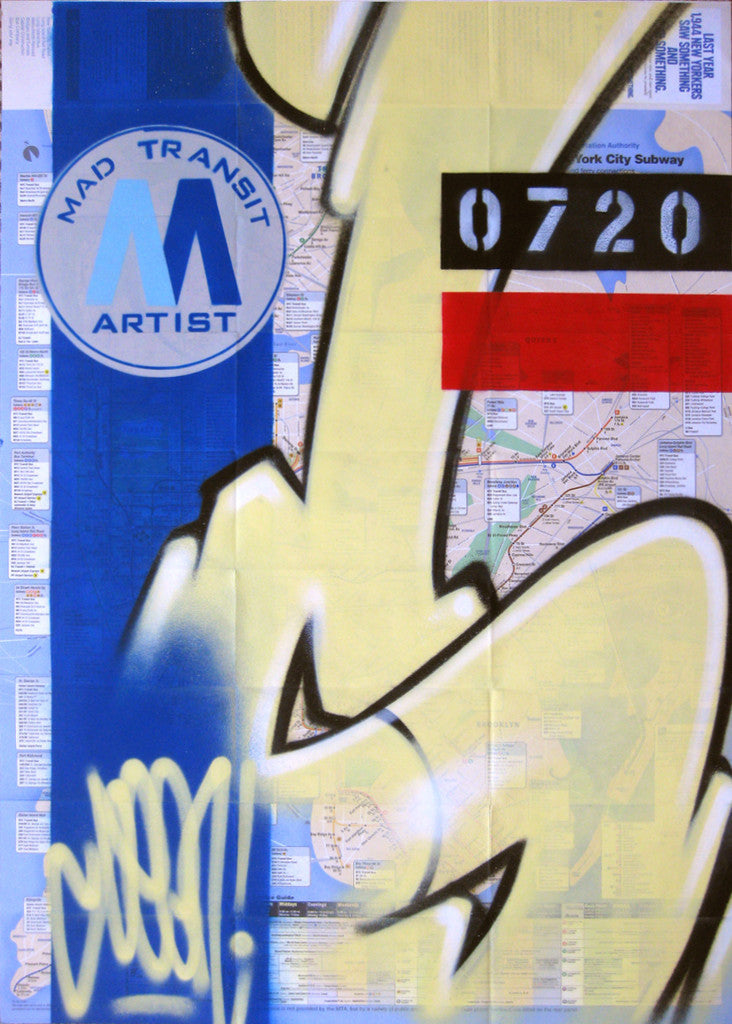 GRAFFITI ARTIST SEEN -  "Subway S #1" NYC Map