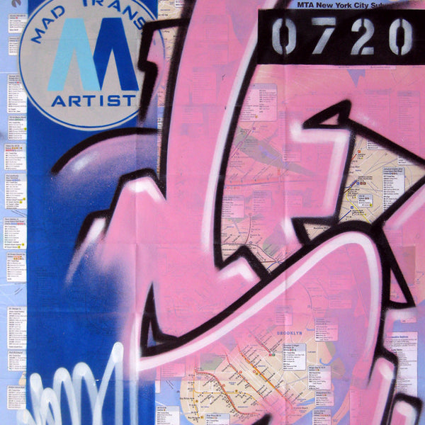 GRAFFITI ARTIST SEEN -  "Subway S #5" NYC Map