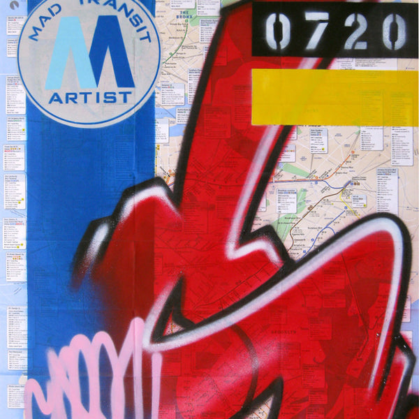 GRAFFITI ARTIST SEEN -  "Subway S #4" NYC Map