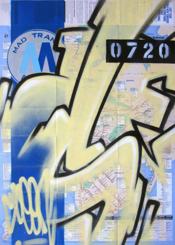 GRAFFITI ARTIST SEEN -  "Subway S #110" NYC Map