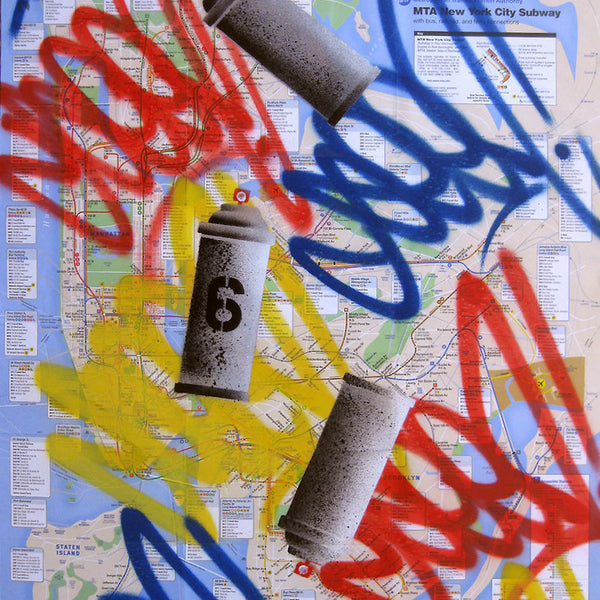 GRAFFITI ARTIST SEEN -  "Tags and Cans "  NYC Map