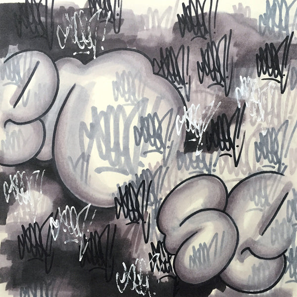 GRAFFITI ARTIST SEEN - "Bubble Tags" - (2) Drawings