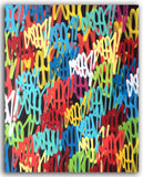 GRAFFITI ARTIST SEEN  -  "Tag painting"   Aerosol on Canvas