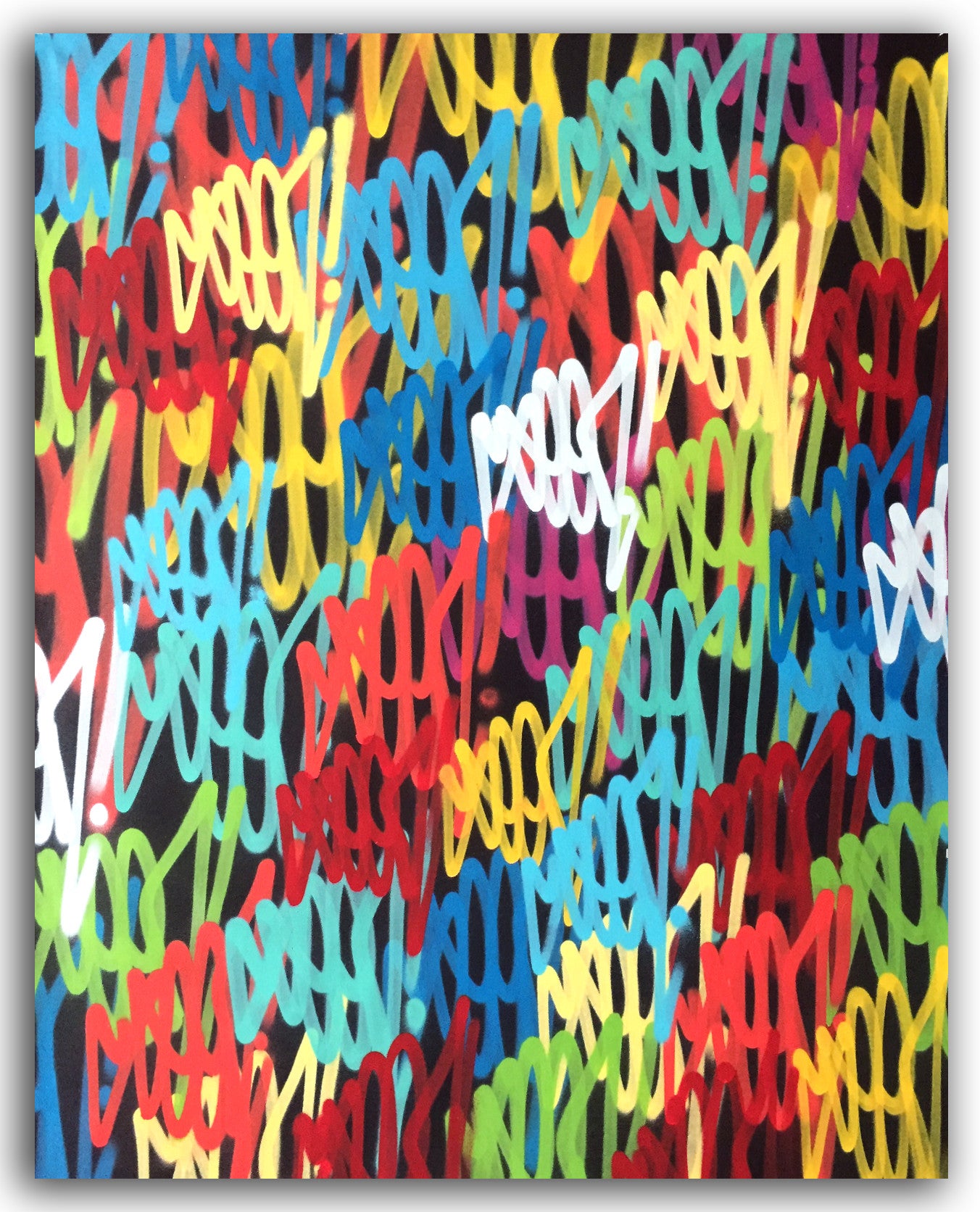 GRAFFITI ARTIST SEEN  -  "Tag painting"   Aerosol on Canvas