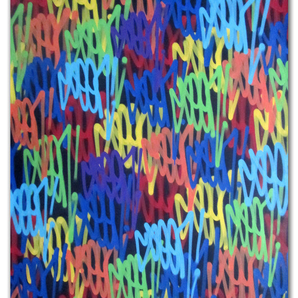 GRAFFITI ARTIST SEEN  -  "Tag painting"  Aerosol on Canvas