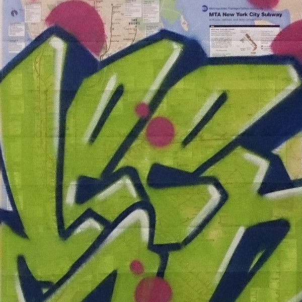 GRAFFITI ARTIST SEEN -  "Full SEEN Green" NYC Map