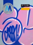 GRAFFITI ARTIST SEEN  -  "MTA - Stretched" 24x32"  Aerosol on  Linen