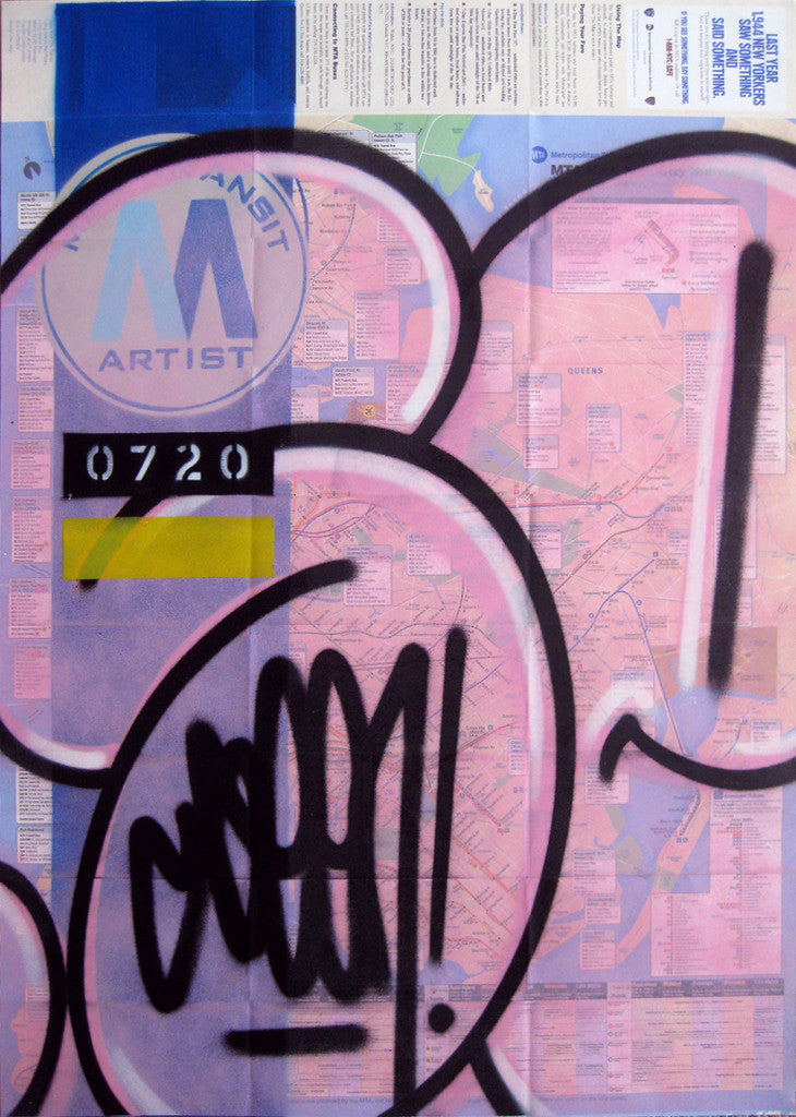 GRAFFITI ARTIST SEEN -  "Pink Bubble" NYC Map