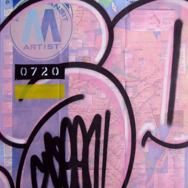 GRAFFITI ARTIST SEEN -  "Pink Bubble" NYC Map