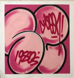 GRAFFITI ARTIST SEEN  -  "Signature Bubble"   Aerosol on  Canvas