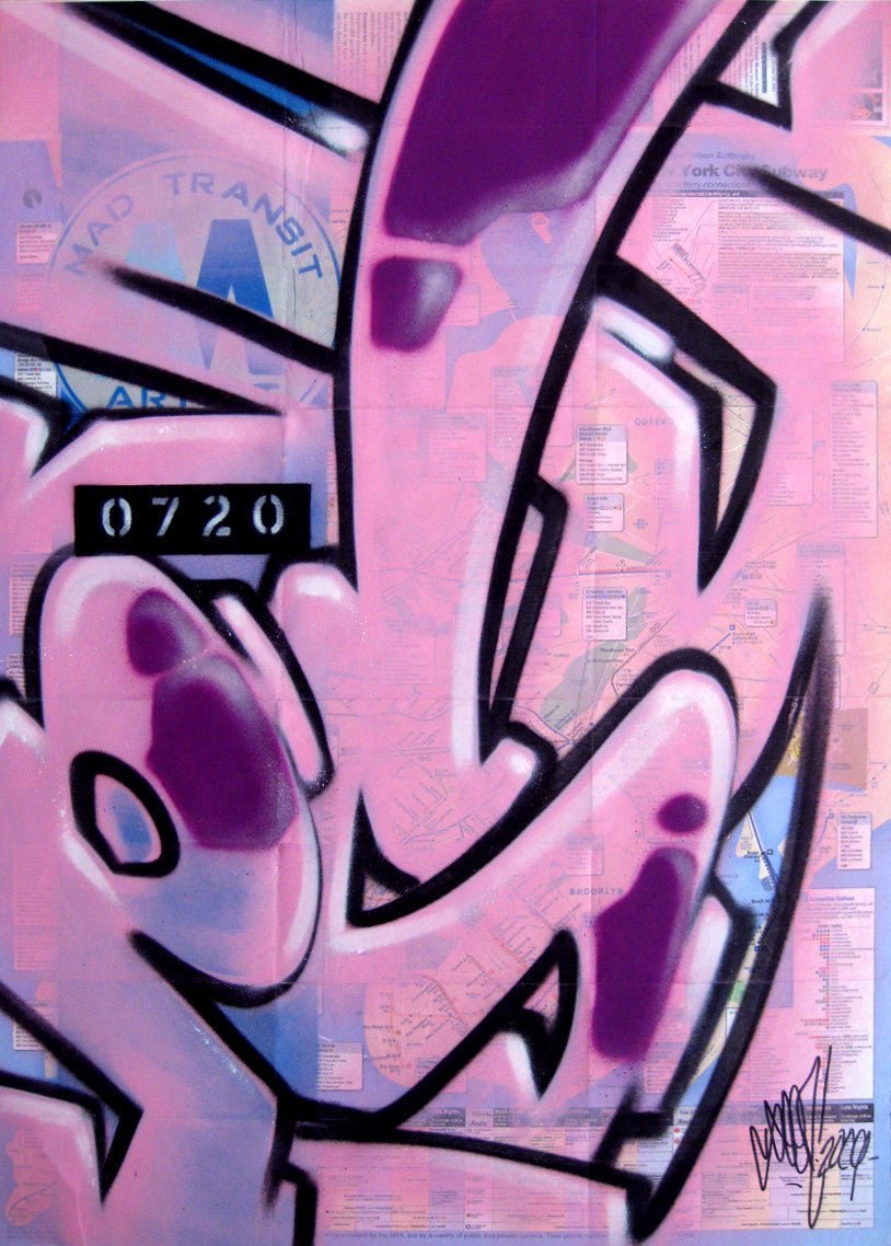 GRAFFITI ARTIST SEEN -  "Mad Transit Psycho" NYC Map