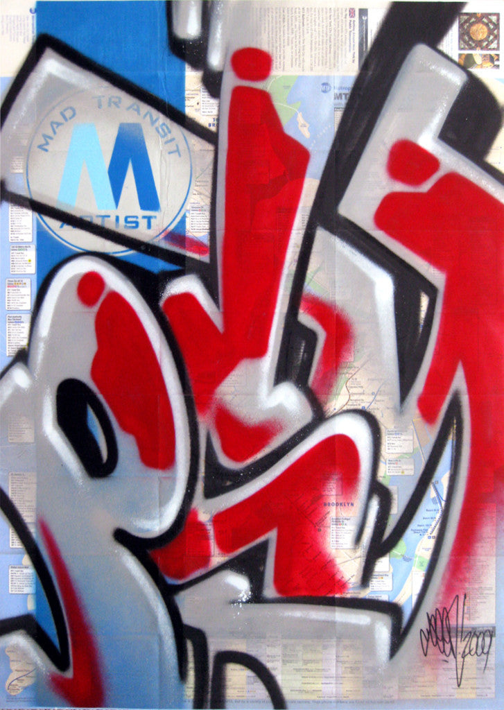 GRAFFITI ARTIST SEEN -  "Mad Transit Psycho" NYC Map