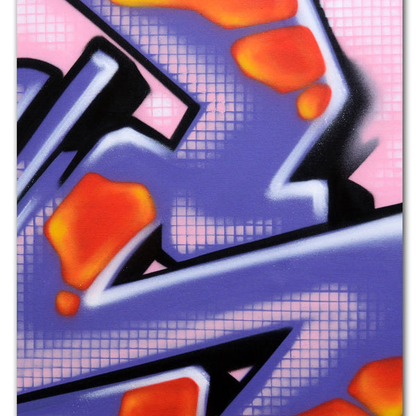 GRAFFITI ARTIST SEEN -  "Honey Combed S"  Painting on Canvas