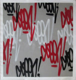 GRAFFITI ARTIST SEEN  -  "Multi  Tags"  Aerosol on  Canvas 46"x42"
