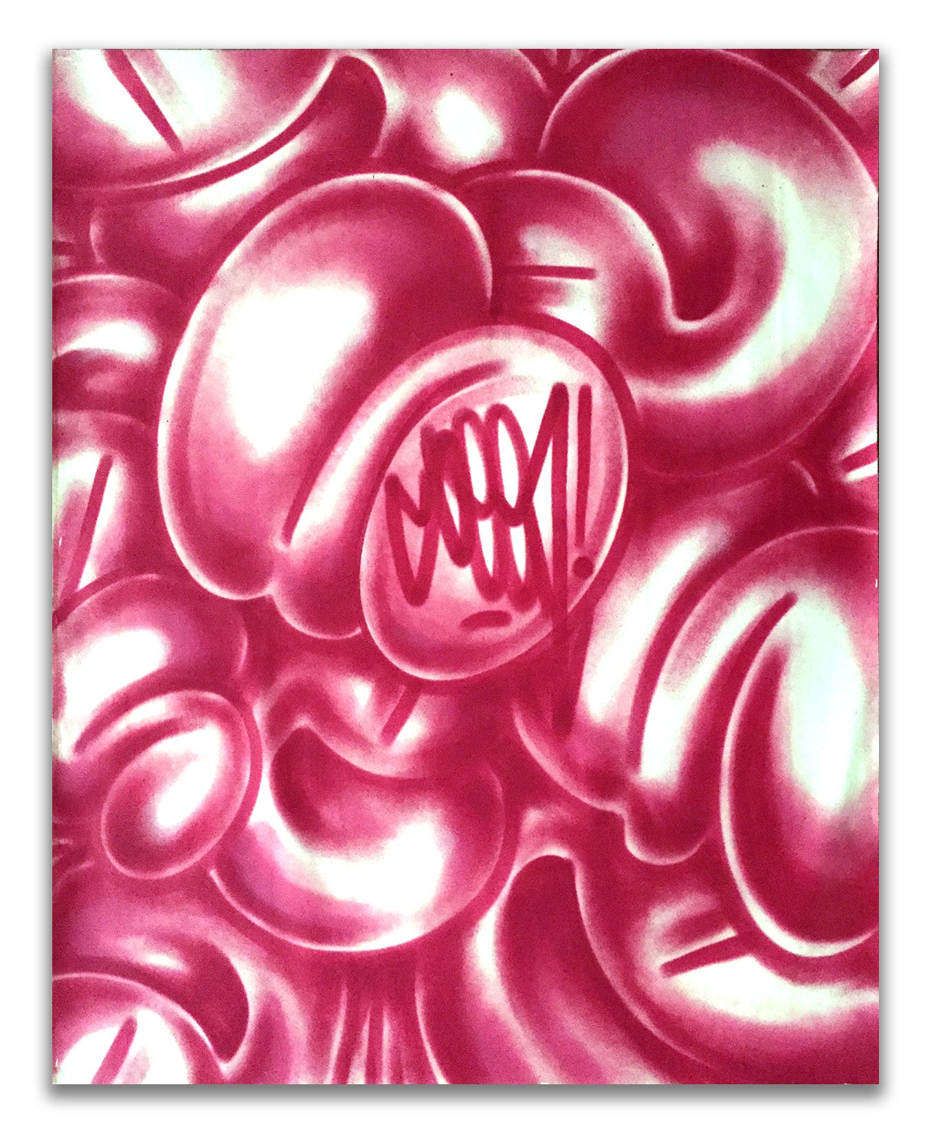 GRAFFITI ARTIST SEEN  -  "Multi Bubbles" -   Aerosol on  Canvas