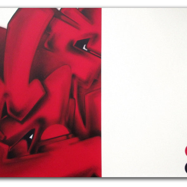 GRAFFITI ARTIST SEEN  -  "RED S"  Aerosol on  Linen