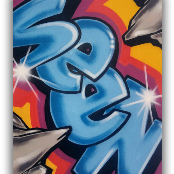 GRAFFITI ARTIST SEEN  -  "SEEN" -   Aerosol on  Canvas