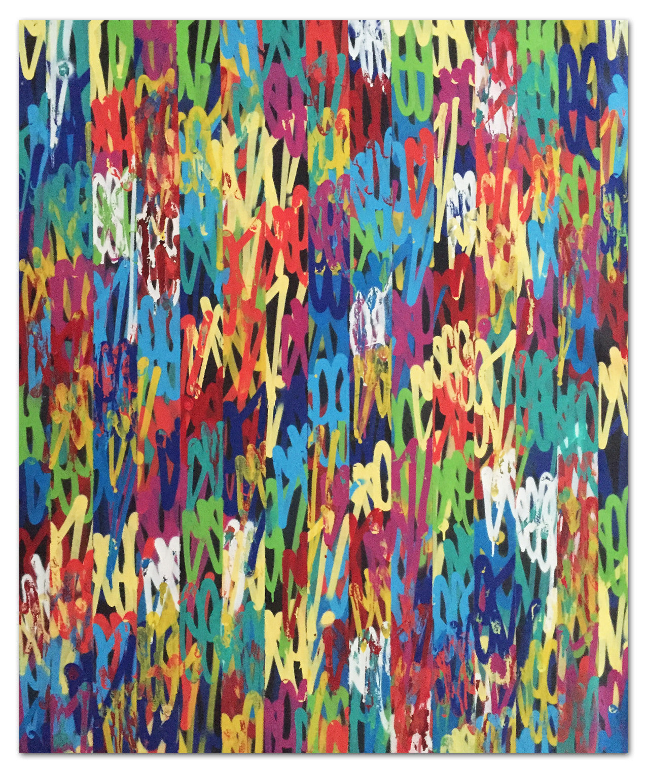 GRAFFITI ARTIST SEEN  -  "Tag painting"   Aerosol on Canvas