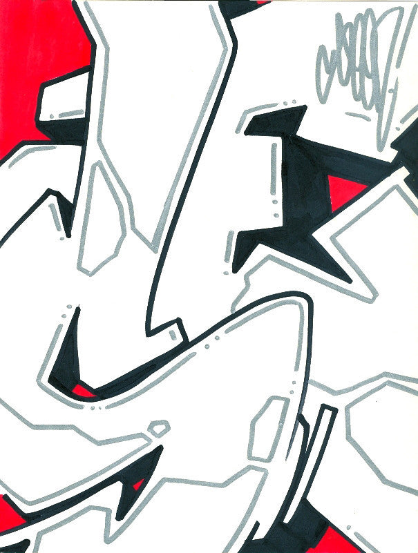 GRAFFITI ARTIST SEEN - "S" #10- Drawing