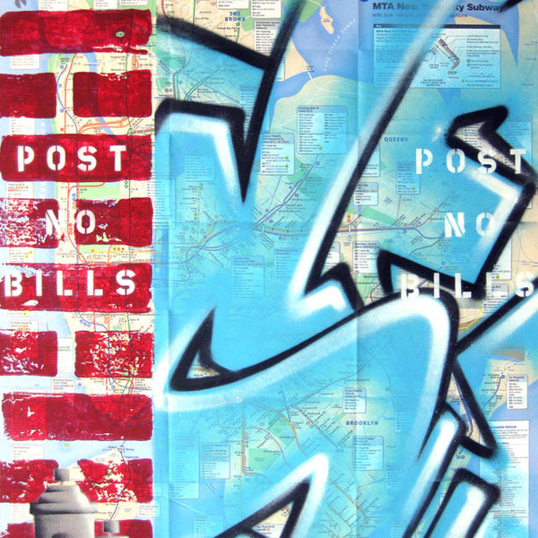 GRAFFITI ARTIST SEEN -  "Post No Bills- Subway" NYC Map