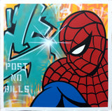 GRAFFITI ARTIST SEEN  -  "SPIDERMAN"  Aerosol on  Canvas