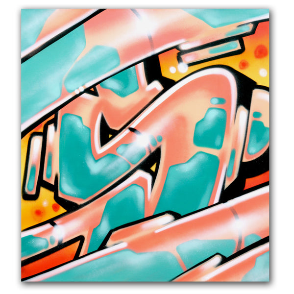 GRAFFITI ARTIST SEEN  -  "Super S"  Aerosol on  Canvas