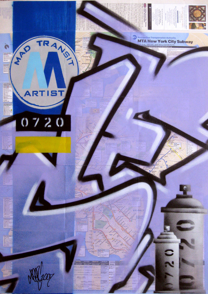 GRAFFITI ARTIST SEEN -  "MAD Transit 6" NYC Map