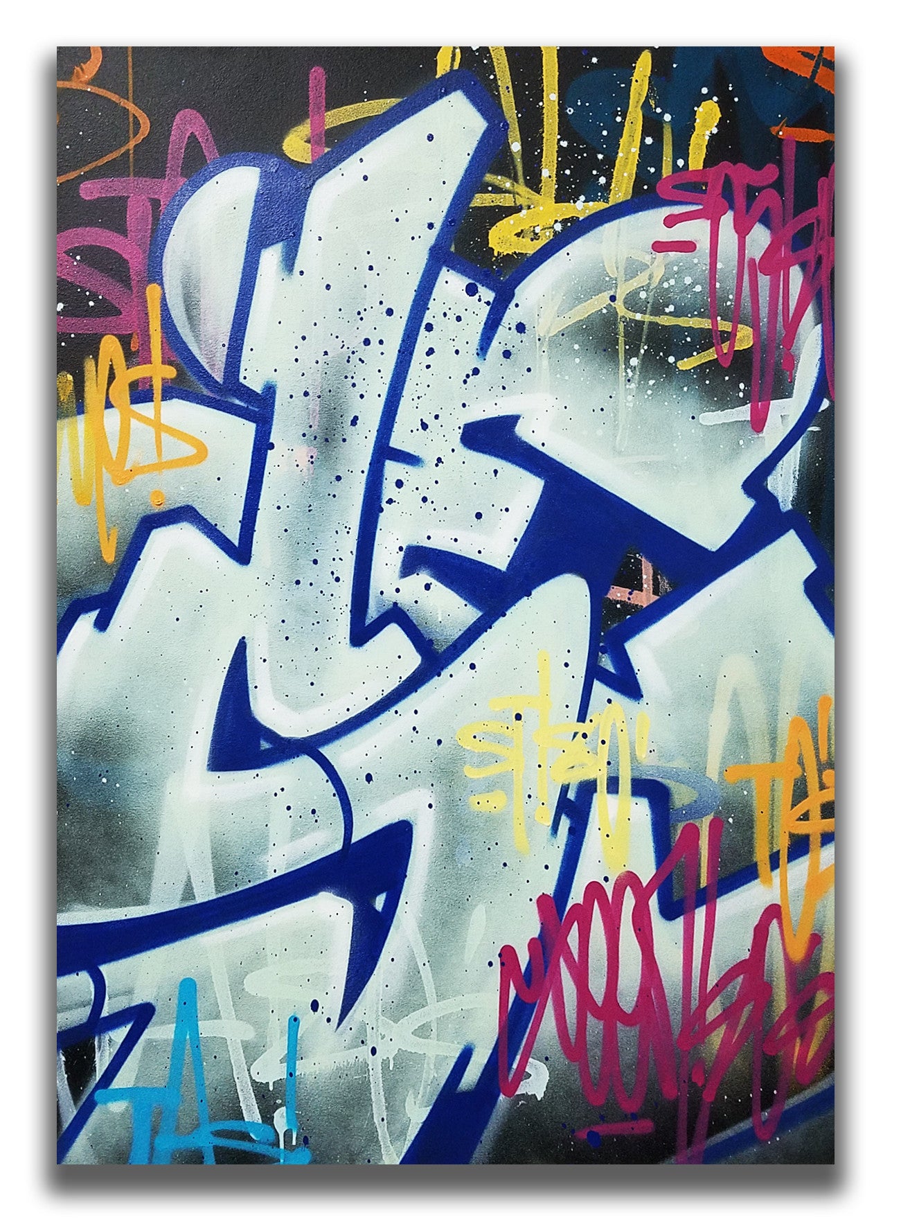 GRAFFITI ARTIST SEEN  -  "Scribble SE"  Aerosol on  Canvas