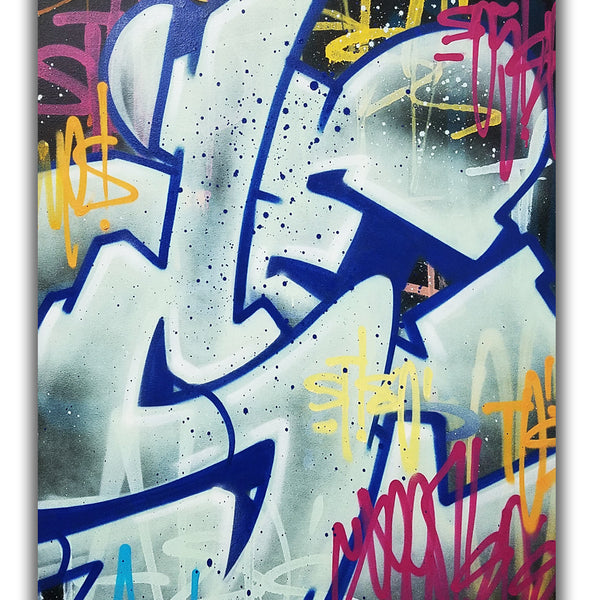 GRAFFITI ARTIST SEEN  -  "Scribble SE"  Aerosol on  Canvas