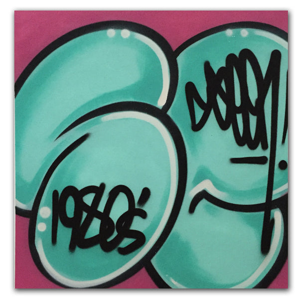 GRAFFITI ARTIST SEEN  -  "Signature Bubble"   Aerosol on  Canvas
