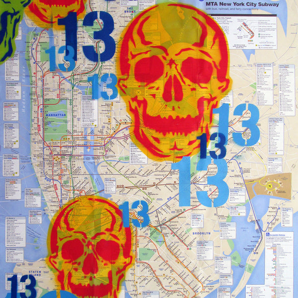 GRAFFITI ARTIST SEEN -  "Skull 13" NYC Map