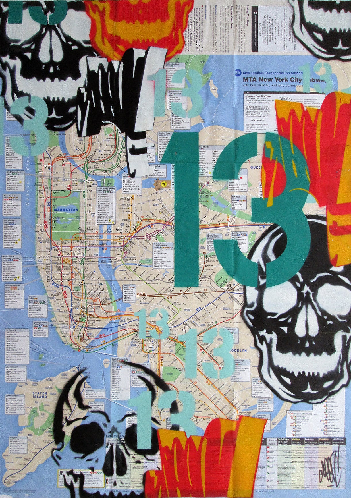 GRAFFITI ARTIST SEEN -  "Skull 15" NYC Map2