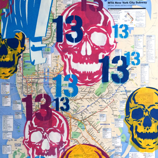 GRAFFITI ARTIST SEEN -  "Skull 15" NYC Map