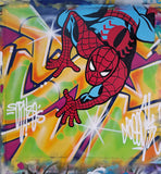 GRAFFITI ARTIST SEEN  -  "Spiderman"  Aerosol on  Canvas